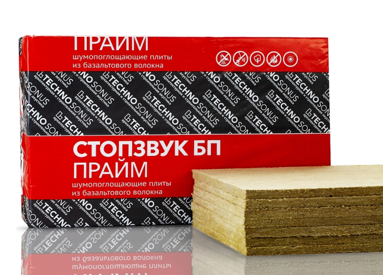 Плита шумопоглощающая Техносонус СтопЗвук БП Премиум 1000х600х50 мм. 4 шт. уп